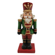 Clayre &amp; Eef | Kerstdecoratie Beeld Notenkraker Groen, Rood 6x5x15 cm | 6PR2730