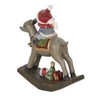 Clayre &amp; Eef | Kerstdecoratie Beeld Kind Bruin, Blauw, Rood 11x4x13 cm | 6PR2960