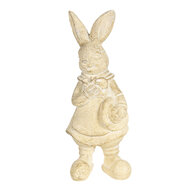 Clayre & Eef | Decoratie Beeld Konijn Beige 6x6x13 cm | 6PR3097W