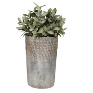 Clayre &amp; Eef | Bloempot Binnen Grijs &oslash; 14x23 cm | 6TE0365L