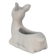 Clayre &amp; Eef | Bloempot Binnen Hert Beige, Grijs 23x11x21 cm | 6TE0441