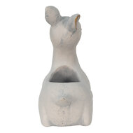 Clayre &amp; Eef | Bloempot Binnen Hert Beige, Grijs 23x11x21 cm | 6TE0441