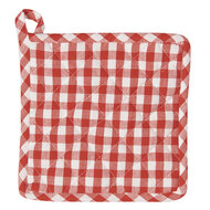 Clayre &amp; Eef | Pannenlap Rood, Groen, Wit 20x20 cm | APY45