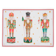 Clayre &amp; Eef | Placemats Kerst (6) Wit Rood 48x33 cm | HLC40