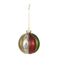 Clayre &amp; Eef | Kerstballen Set van 4 Meerkleurig &oslash; 8x8 cm | 6GL2736
