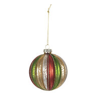 Clayre &amp; Eef | Kerstballen set van 4 Meerkleurig &oslash; 8x8 cm | 6GL2737