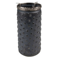 Clayre &amp; Eef | Glazen Theelichthouder Grijs &oslash; 6*13 cm | 6GL3968