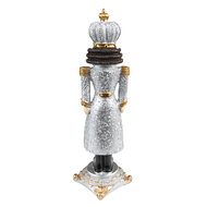 Clayre &amp; Eef | Kerstdecoratie Notenkraker Zilverkleurig 8x8x24 cm | 6PR3713