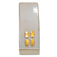 Clayre &amp; Eef | Decoratie Huisje met LED Beige 7x6x15 cm | 6CE1505