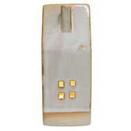 Clayre &amp; Eef | Decoratie Huisje met LED Beige 5x5x12 cm | 6CE1506