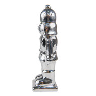 Clayre &amp; Eef | Kerstdecoratie Beeld Notenkraker Zilverkleurig 6x6x20 cm | 6CE1491ZI