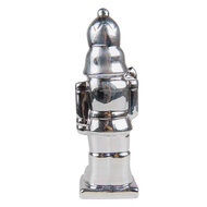 Clayre &amp; Eef | Kerstdecoratie Beeld Notenkraker Zilverkleurig 6x6x20 cm | 6CE1491ZI