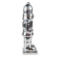 Clayre &amp; Eef | Kerstdecoratie Beeld Notenkraker Zilverkleurig 6x6x20 cm | 6CE1491ZI