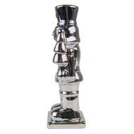 Clayre &amp; Eef | Kerstdecoratie Beeld Notenkraker Zilverkleurig 6x6x19 cm | 6CE1492ZI