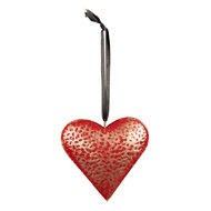 Clayre &amp; Eef | Decoratie hanger hart Rood 15x3x15 cm | 6Y5385M