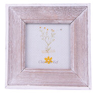 Clayre & Eef | Fotolijst Bruin, Wit 12x1x12 cm / 7x7 cm | 2F0974