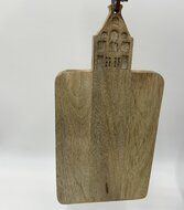 Decoratie snijplank hollands huisje maat S met ophangkoord hout bruin 30 x 15 cm | 121452 | Home Sweet Home | Stoer &amp; Sober Woonstijl