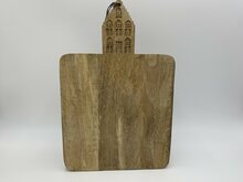 Decoratie snijplank hollands huisje maat L met ophangkoord hout bruin 38 x 25 cm | 121451 | Home Sweet Home | Stoer &amp; Sober Woonstijl