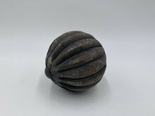 Dekoratie bal Xmas melon ball maat M grijs &Oslash; 12 cm kerstbal | 121343 | Home Sweet Home | Stoer &amp; Sober Woonstijl