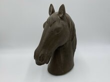 Beeld ornament paard groot bruin keramiek 29 x 24 cm  paardenhoofd | 774992 | Stoer &amp; Sober Woonstijl