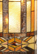 Clayre &amp; Eef | Wandlamp Tiffany Beige, Bruin 20x11x36 cm E14/max 2x40W | 5LL-9286