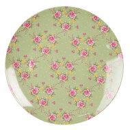 Clayre &amp; Eef | Servies Groot Bord Groen, Beige, Roze &oslash; 26x2 cm | CHBFP