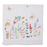Clayre &amp; Eef | Gastendoekje Wit, Zwart 40x66 cm | CTFOB