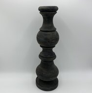 Kandelaar hout vintage grijs bruin 50x16 cm dinerkaars kaarsenhouder | 11350GR | Home Sweet Home | Stoer &amp; Sober Woonstijl