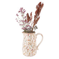 Clayre & Eef | Decoratieve Schenkkan Roze, Beige 21x14x23 cm | 6CE1552L