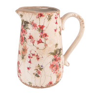 Clayre & Eef | Decoratieve Schenkkan Roze, Beige 16x12x18 cm | 6CE1550M