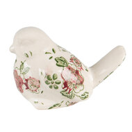 Clayre &amp; Eef | Decoratie beeld Vogel Roze, Beige 10x6x7 cm | 6CE1567M