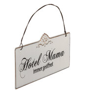 Clayre & Eef | Tekstbord Wit 21x1x15 cm | 63145