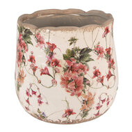Clayre & Eef | Bloempot Binnen Roze, Beige ø 18x16 cm | 6CE1549M