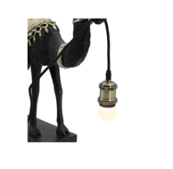 Tafellamp dromedaris zwart goud Old Joe 45.5*11*40.5cm polystone | 870010 | Mansion Atmosphere 