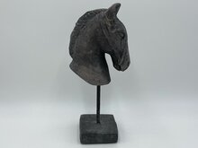 Decoratiebeeld Paard op voet vintage bruin steen maat S H 25,5 x B 12 CM | 789910 | Home Sweet Home | Stoer &amp; Sober Woonstijl
