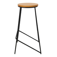 Clayre & Eef | Barkruk Zwart 40x40x71 cm | 50542