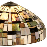 Clayre &amp; Eef | Lampenkap Tiffany Beige, Groen &oslash; 50x27 cm | 5LL-1143