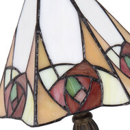 Clayre &amp; Eef | Tiffany Tafellamp Beige, Geel 20x18x37 cm E14/max 1x40W | 5LL-5200