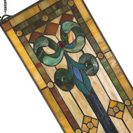 Clayre &amp; Eef | Glaspaneel Tiffany Meerkleurig 25x1x73 cm | 5LL-6057