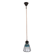 Clayre &amp; Eef | Hanglamp Tiffany Transparant &oslash; 15x115 cm E14/max 1x40W | 5LL-6195