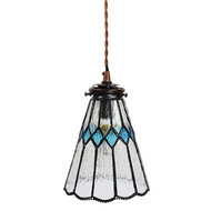 Clayre &amp; Eef | Hanglamp Tiffany Transparant &oslash; 15x115 cm E14/max 1x40W | 5LL-6195