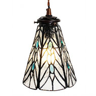 Clayre &amp; Eef | Hanglamp Tiffany Transparant &oslash; 15x115 cm E14/max 1x40W | 5LL-6197