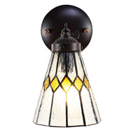 Clayre &amp; Eef | Wandlamp Tiffany Transparant 17x12x23 cm E14/max 1x40W | 5LL-6203
