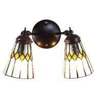 Clayre &amp; Eef | Wandlamp Tiffany Transparant 30x23x23 cm E14/max 2x40W | 5LL-6210