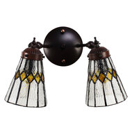 Clayre &amp; Eef | Wandlamp Tiffany Transparant 30x23x23 cm E14/max 2x40W | 5LL-6210