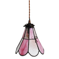 Clayre &amp; Eef | Hanglamp Tiffany Roze 18x15x115 cm E14/max 1x25W | 5LL-6217