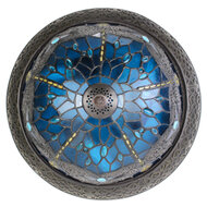 Clayre &amp; Eef | Plafondlamp Tiffany Blauw &oslash; 38x20 cm E14/max 2x25W | 5LL-6263