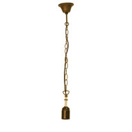 Clayre & Eef | Snoerpendel Ketting Tiffany Goudkleurig 130 cm E27/max 1x60W | 5LL-97