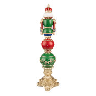 Clayre &amp; Eef | Kerstdecoratie Beeld Notenkraker Rood, Groen 16x16x60 cm / 3xAA | 5PR0107