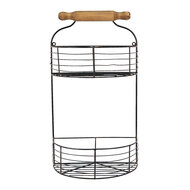 Clayre & Eef | Wandrek Zwart 31x17x54 cm | 5Y0964